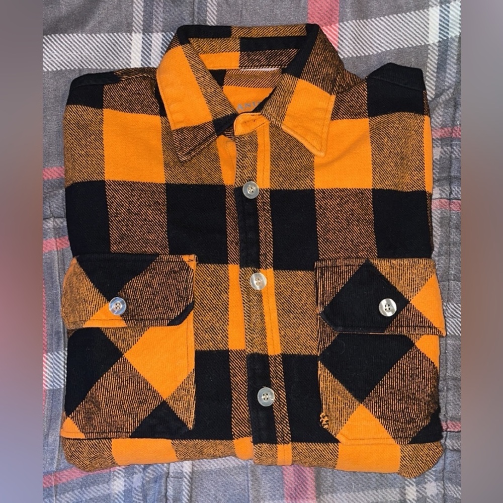 Anti Social Social Club ‘See You Later’ button up longsleeve flannel Size Medium